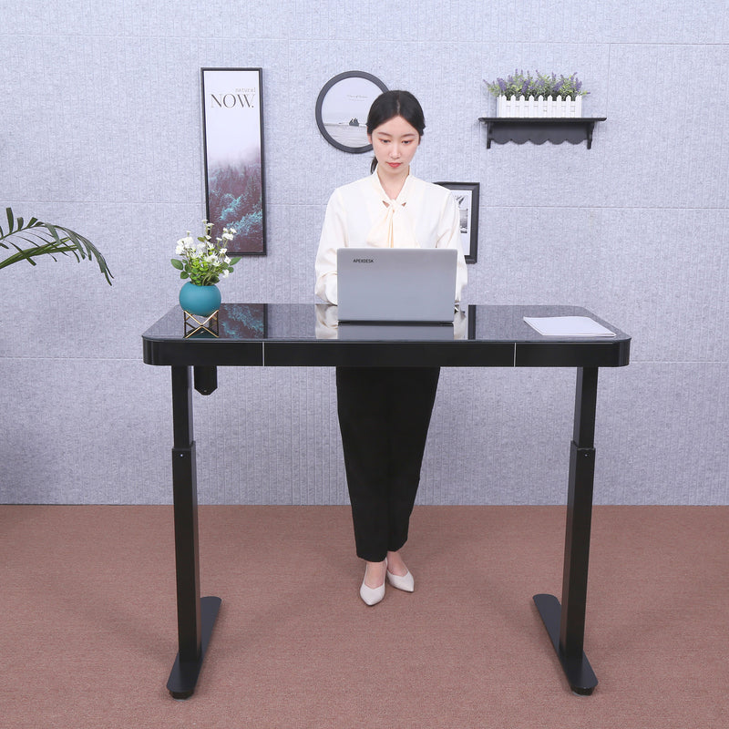 Tempered Glass Lumi Series 47" Standing Desk