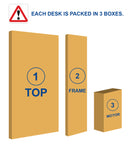 desk ships in 3 boxes