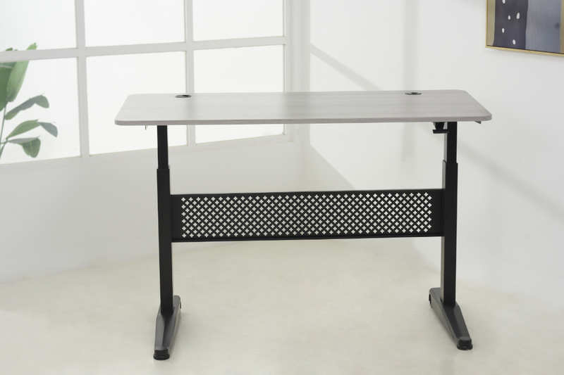 Pneumatic 55 x 27" Stand Desk with Rectangular Top