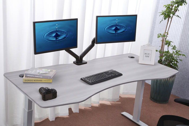 Elite Pro Series 71" x 33" Standing Desk with Off-White Frame