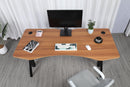 Quattro Series 60" Electric Standing Desk with Curved Top