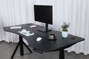 Quattro Series 60" Electric Standing Desk with Curved Top
