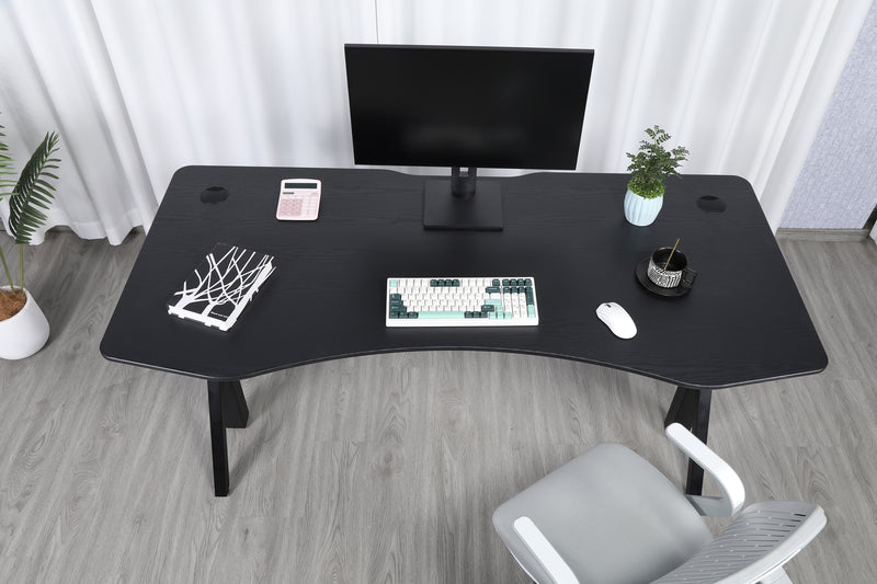 Quattro Series 60" Electric Standing Desk with Curved Top