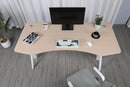 Quattro Series 60" Electric Standing Desk with Curved Top