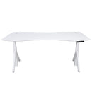 Quattro Series 60" Electric Standing Desk with Curved Top