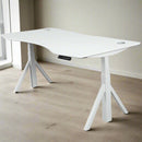 Quattro Series 60" Electric Standing Desk with Curved Top