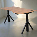 Quattro Series 60" Electric Standing Desk with Curved Top