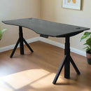 Quattro Series 60" Electric Standing Desk with Curved Top