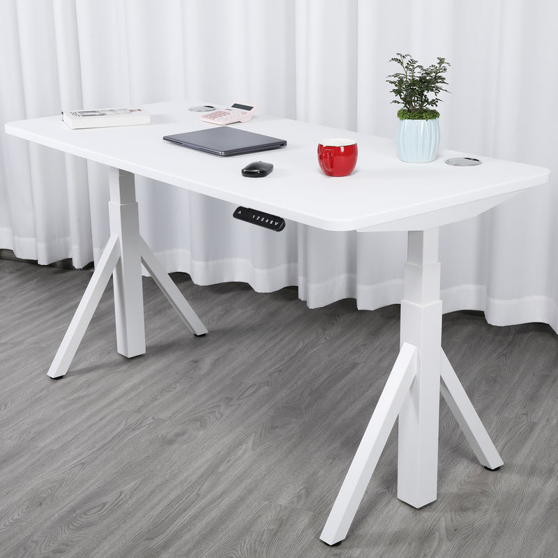 Quattro Series 60" Electric Adjustable Standing Desk with Rectangular Top