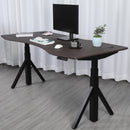 Quattro Series 60" Electric Standing Desk with Curved Top