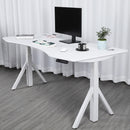 Quattro Series 60" Electric Standing Desk with Curved Top