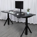 Quattro Series 60" Electric Standing Desk with Curved Top