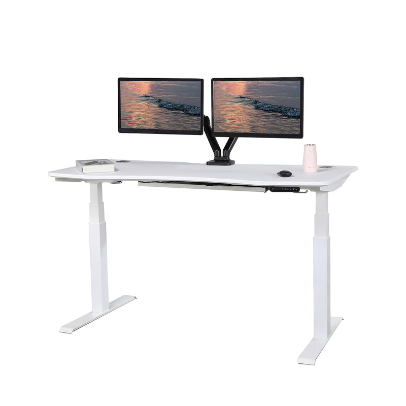 Flex Series 71" x 33" Standing Desk, Curved Top