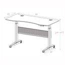 59" Pneumatic Stand Desk with Curved Black Top