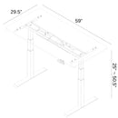 K Series 60" Standing Desk with Rectangular Top