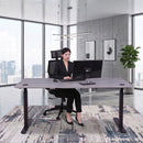 Elite Pro Series 71" x 33" Standing Desk with Black Frame