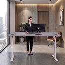 Elite Pro Series 71" x 33" Standing Desk with Off-White Frame
