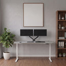 Elite Pro Series 71" x 33" Standing Desk with Off-White Frame