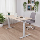 Elite Pro Series 60" x 27" Standing Desk with Off-White Frame