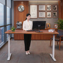 Elite Pro Series 71" x 33" Standing Desk with Off-White Frame