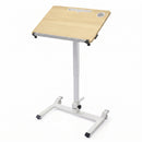 Mobile Standing Desk with 90° Tilting Top & Whiteboard Surface