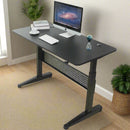 Pneumatic 55 x 27" Stand Desk with Rectangular Top