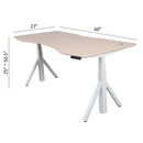 Quattro Series 60" Electric Standing Desk with Curved Top