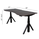 Quattro Series 60" Electric Standing Desk with Curved Top