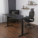 Elite Pro Series 71" x 33" Standing Desk with Black Frame