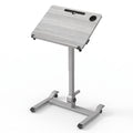 Mobile Standing Desk with 90° Tilting Top & Whiteboard Surface