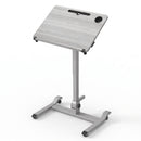 Mobile Standing Desk with 90° Tilting Top & Whiteboard Surface
