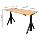 Quattro Series 60" Electric Adjustable Standing Desk with Rectangular Top