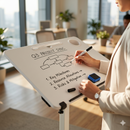 [NEW] Mobile Standing Desk with 90° Tilting Top & Whiteboard Surface (PRE-ORDER SHIPS BY 6/10/26)
