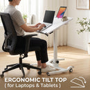 [NEW] Mobile Standing Desk with 90° Tilting Top & Whiteboard Surface (PRE-ORDER SHIPS BY 6/10/26)