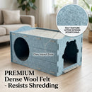 ApexFelt Premium Felt Cat Castle & Stackable Cat Castle