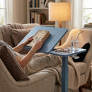 Overbed Table Adjustable Height 30"-43", Tilt Top Rolling Laptop Desk with Wheels