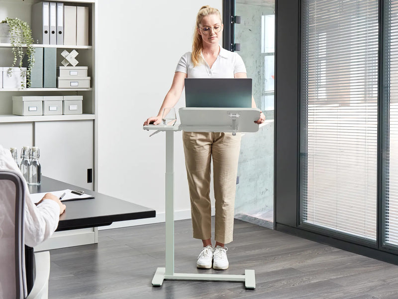 NEW PRODUCT PRE-ORDER: Overbed Table Adjustable Height 30"-43", Tilt Top Rolling Laptop Desk with Wheels