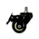 2-Inch Heavy Duty Rubber Caster Wheel with Swiveling Threaded Stem (Pack of 4)