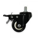 2-Inch Heavy Duty Rubber Caster Wheel with Swiveling Threaded Stem (Pack of 4)