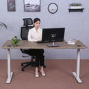 Elite Pro Series 71" x 33" Standing Desk with Off-White Frame