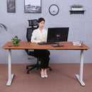 Elite Pro Series 60" x 27" Standing Desk with Off-White Frame