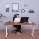 Elite Pro Series 71" x 33" Standing Desk with Off-White Frame