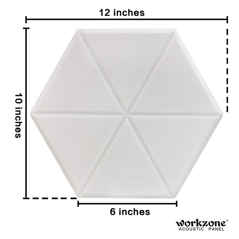 Artsonic Hexagon Acoustic Sound Absorbing Panel 12'' X 10'' X 0.4''