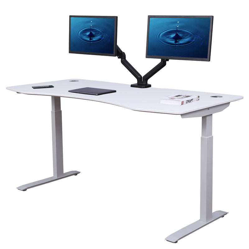Elite Pro Series 60" x 27" Standing Desk with Off-White Frame
