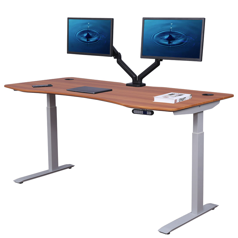 Elite Pro Series 71" x 33" Standing Desk with Off-White Frame