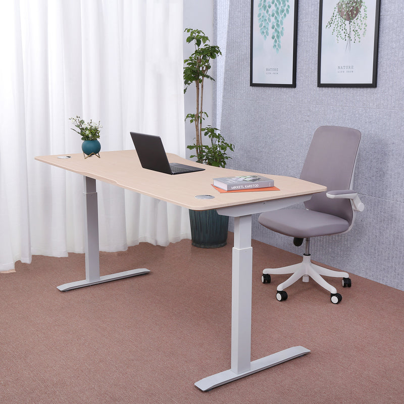 Elite Pro Series 60" x 27" Standing Desk with Off-White Frame