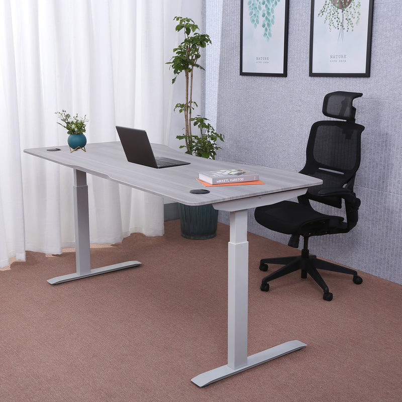 Elite Pro Series 71" x 33" Standing Desk with Off-White Frame