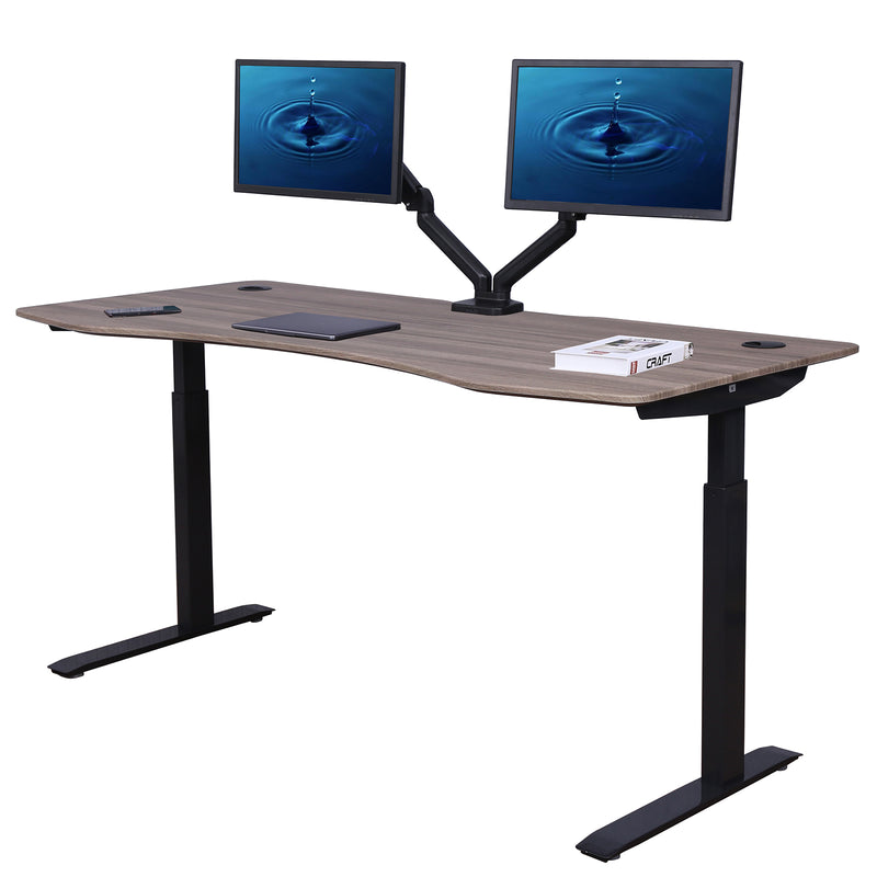 Elite Pro Series 71" x 33" Standing Desk with Black Frame