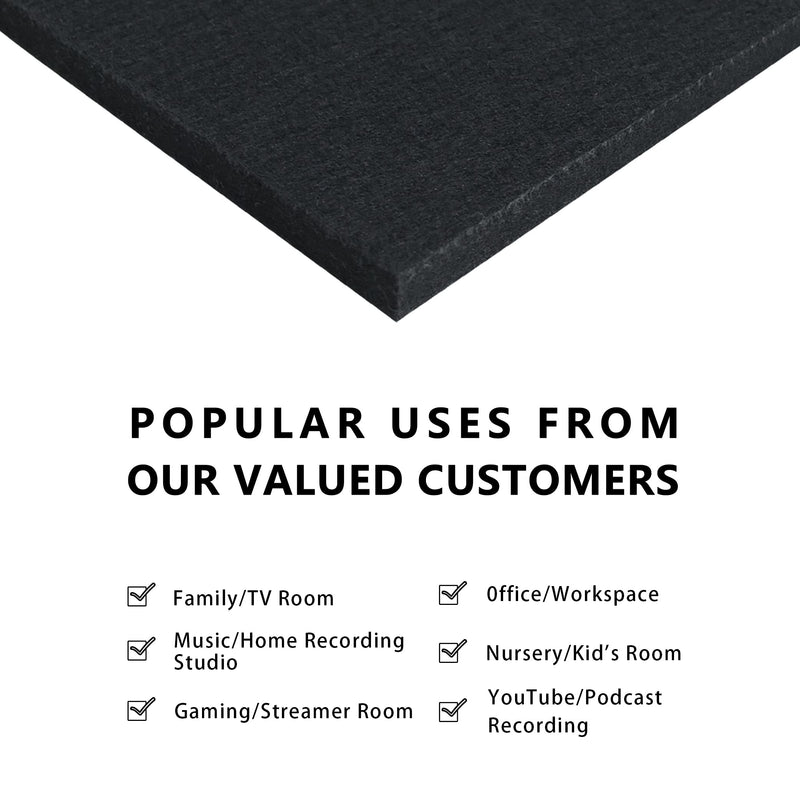 Artsonic Square Acoustic Sound Absorbing Panel 12'' X 12'' X 0.4''