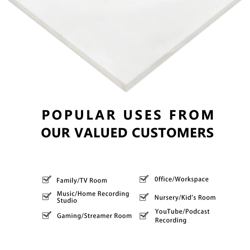 Artsonic Square Acoustic Sound Absorbing Panel 12'' X 12'' X 0.4''